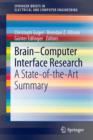 Brain-Computer Interface Research : A State-of-the-Art Summary - Book