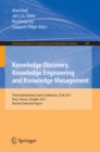 Knowledge Discovery, Knowledge Engineering and Knowledge Management : Third International Joint Conference, IC3K 2011, Paris, France, October 26-29, 2011. Revised Selected Papers - eBook