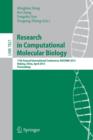 Research in Computational Molecular Biology : 17th Annual International Conference, RECOMB 2013, Beijing, China, April 7-10, 2013. Proceedings - Book