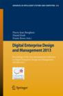 Digital Enterprise Design and Management 2013 : Proceedings of the First International Conference on Digital Enterprise Design and Management DED&M 2013 - Book