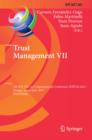 Trust Management VII : 7th IFIP WG 11.11 International Conference, IFIPTM 2013, Malaga, Spain, June 3-7, 2013, Proceedings - eBook