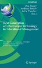 Next Generation of Information Technology in Educational Management : 10th Ifip Wg 3.7 Conference, Item 2012, Bremen, Germany, August 5-8, 2012, Revised Selected Papers - Book