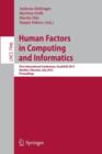 Human Factors in Computing and Informatics : First International Conference, SouthCHI 2013, Maribor, Slovenia, July 1-3, 2013, Proceedings - Book