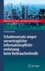 Schadensersatz Wegen Vorvertraglicher Informationspflichtverletzung Beim Verbraucherkredit - Book