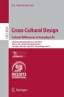 Cross-Cultural Design. Cultural Differences in Everyday Life : 5th International Conference, CCD 2013, Held as Part of HCI International 2013, Las Vegas, NV, USA, July 21-26, 2013, Proceedings, Part I - Book