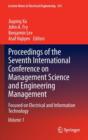 Proceedings of the Seventh International Conference on Management Science and Engineering Management : Focused on Electrical and Information Technology Volume I - Book
