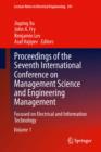 Proceedings of the Seventh International Conference on Management Science and Engineering Management : Focused on Electrical and Information Technology Volume I - eBook
