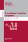 Quantitative Evaluation of Systems : 10th International Conference, QEST 2013, Buenos Aires, Argentina, August 27-30, 2013, Proceedings - Book