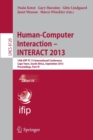 Human-Computer Interaction -- INTERACT 2013 : 14th IFIP TC 13 International Conference, Cape Town, South Africa, September 2-6, 2013, Proceedings, Part IV - Book