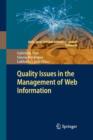 Quality Issues in the Management of Web Information - Book
