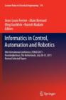Informatics in Control, Automation and Robotics : 8th International Conference, ICINCO 2011 Noordwijkerhout, The Netherlands, July 28-31, 2011 Revised Selected Papers - Book