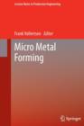Micro Metal Forming - Book