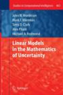 Linear Models in the Mathematics of Uncertainty - Book