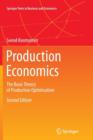 Production Economics : The Basic Theory of Production Optimisation - Book