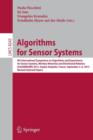 Algorithms for Sensor Systems : 9th International Symposium on Algorithms and Experiments for Sensor Systems, Wireless Networks and Distributed Robotics, ALGOSENSORS 2013, Sophia Antipolis, France, Se - Book
