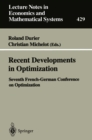 Recent Developments in Optimization : Seventh French-German Conference on Optimization - eBook
