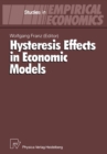 Hysteresis Effects in Economic Models - eBook
