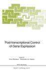 Post-transcriptional Control of Gene Expression - Book