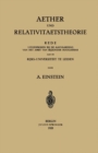 Aether und Relativitaetstheorie - Book