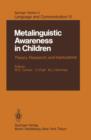 Metalinguistic Awareness in Children : Theory, Research, and Implications - Book