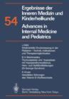 Ergebnisse Der Inneren Medizin Und Kinderheilkunde / Advances in Internal Medicine and Pediatrics - Book