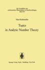 Topics in Analytic Number Theory - Book