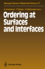 Ordering at Surfaces and Interfaces : Proceedings of the Third NEC Symposium Hakone, Japan, October 7-11, 1990 - eBook