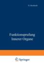 Funktionsprufung Innerer Organe - Book
