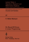 On Round-Off Errors in Linear Programming - eBook