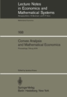 Convex Analysis and Mathematical Economics : Proceedings of a Symposium, Held at the University of Tilburg, February 20, 1978 - eBook
