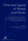 Time and Space in Words and Music : Proceedings of the 1 st  Conference of the Word and Music Association Forum, Dortmund, November 4-6, 2010 - eBook