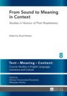From Sound to Meaning in Context : Studies in Honour of Piotr Ruszkiewicz - eBook