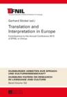 Translation and Interpretation in Europe : Contributions to the Annual Conference 2013 of EFNIL in Vilnius - eBook