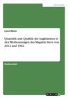 Quantitat und Qualitat der Anglizismen in den Werbeanzeigen des Magazin Stern von 2012 und 1962 - Book