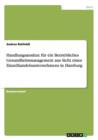 Handlungsansatze fur ein Betriebliches Gesundheitsmanagement aus Sicht eines Einzelhandelsunternehmens in Hamburg - Book