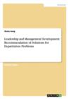 Leadership and Management Development : Recommendation of Solutions for Expatriation Problems - Book