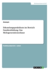 Erkundungspraktikum Im Bereich Familienbildung : Das Mehrgenerationenhaus - Book