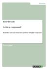 Is this a compound? : Borderline cases and demarcation problems of English compounds - Book