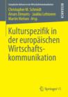 Kulturspezifik in der europaischen Wirtschaftskommunikation - Book