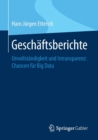 Geschaftsberichte : Unvollstandigkeit Und Intransparenz: Chancen Fur Big Data - Book