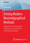 Testing Modern Biostratigraphical Methods : Application to the Ammonoid Zonation across the Devonian-Carboniferous Boundary - Book