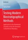 Testing Modern Biostratigraphical Methods : Application to the Ammonoid Zonation across the Devonian-Carboniferous Boundary - eBook