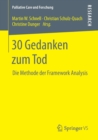 30 Gedanken Zum Tod : Die Methode Der Framework Analysis - Book