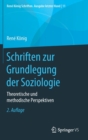 Schriften zur Grundlegung der Soziologie : Theoretische und methodische Perspektiven - Book