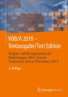VOB/A 2019 - Textausgabe/Text Edition : Vergabe- und Vertragsordnung fur Bauleistungen, Teil A / German Construction Contract Procedures, Part A - Book