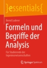 Formeln Und Begriffe Der Analysis : Fur Studierende Der Ingenieurwissenschaften - Book