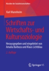 Schriften zur Wirtschafts- und Kultursoziologie : Herausgegeben und eingeleitet von Amalia Barboza und Klaus Lichtblau - Book
