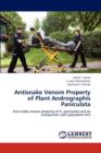 Antisnake Venom Property of Plant Andrographis Paniculata - Book