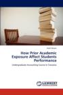 How Prior Academic Exposure Affect Students Performance - Book