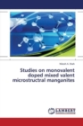 Studies on Monovalent Doped Mixed Valent Microstructral Manganites - Book
